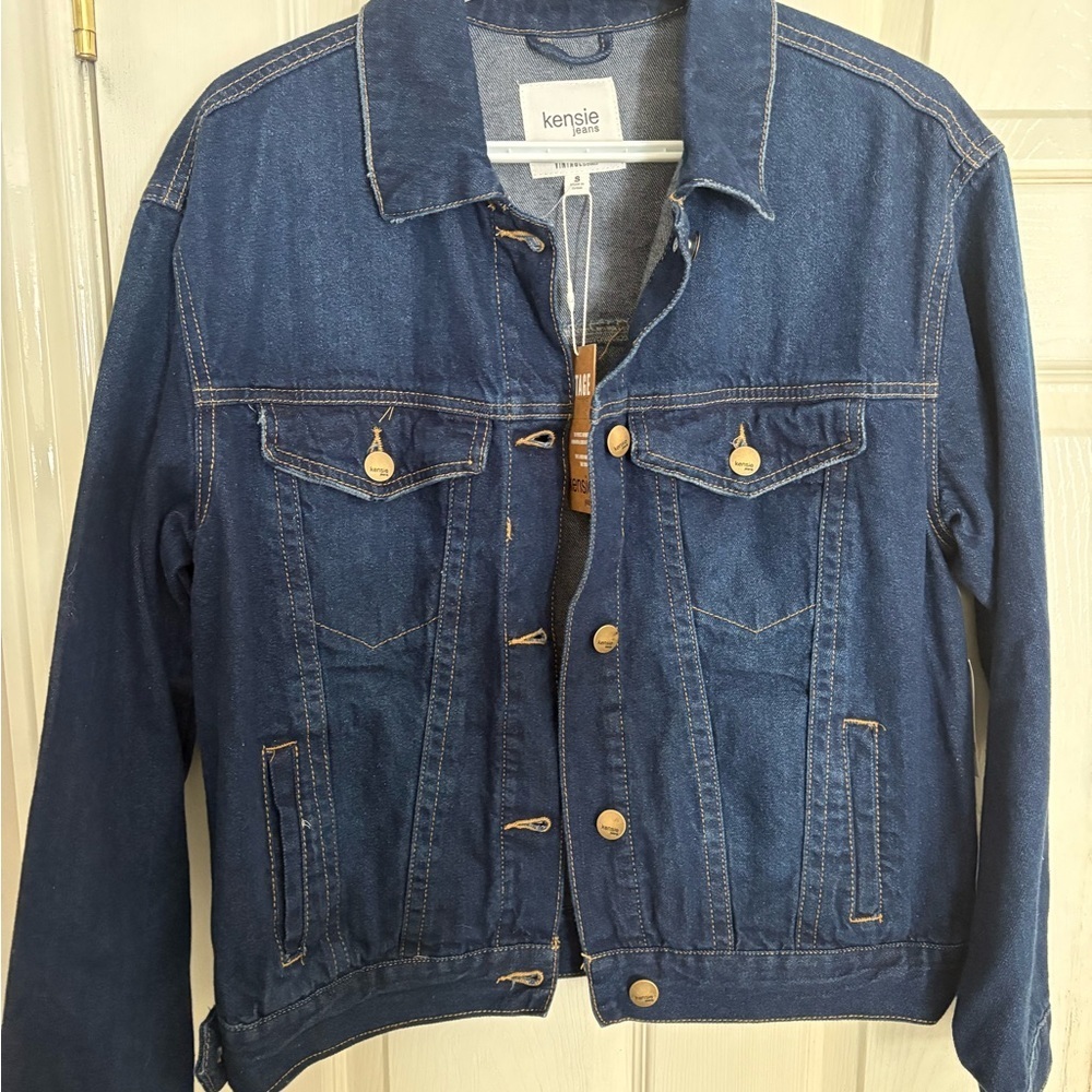 Women’s size small Kenzie Dark Blue Jean Jacket.